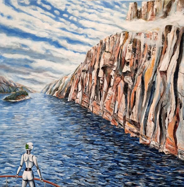 maritime-kunst-Norwegischer-Fjord-Cyborg-begegnet-nordische-Götter
