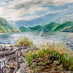 Unter vollen Segeln Einfahrt nach Flekkefjord