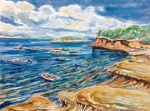 franzoesische-mittelmeerkueste-aquarell