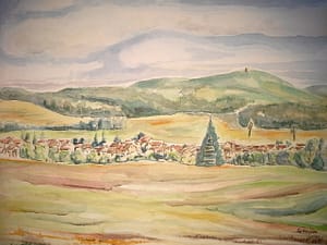 2011_04_Sottrum_Osterfeuer_Aquarell