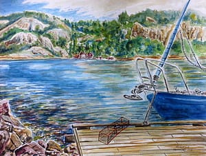 norwegen-flekkefjord-aquarell