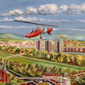 Gyrcopter über Innersteaue