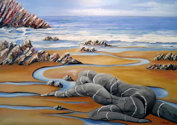 Felsenküste von Hartland - Devon - surreales Gemälde